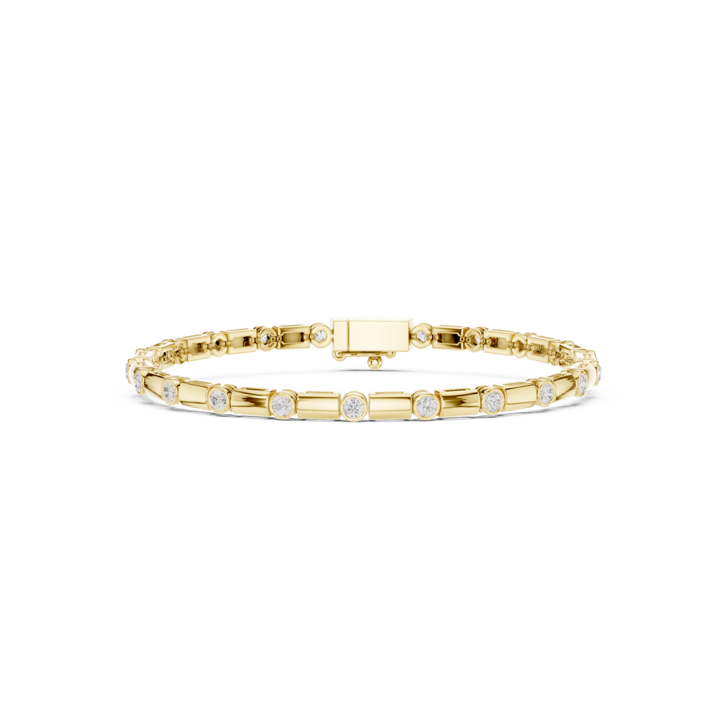 Geometry Link Tennis Bracelet