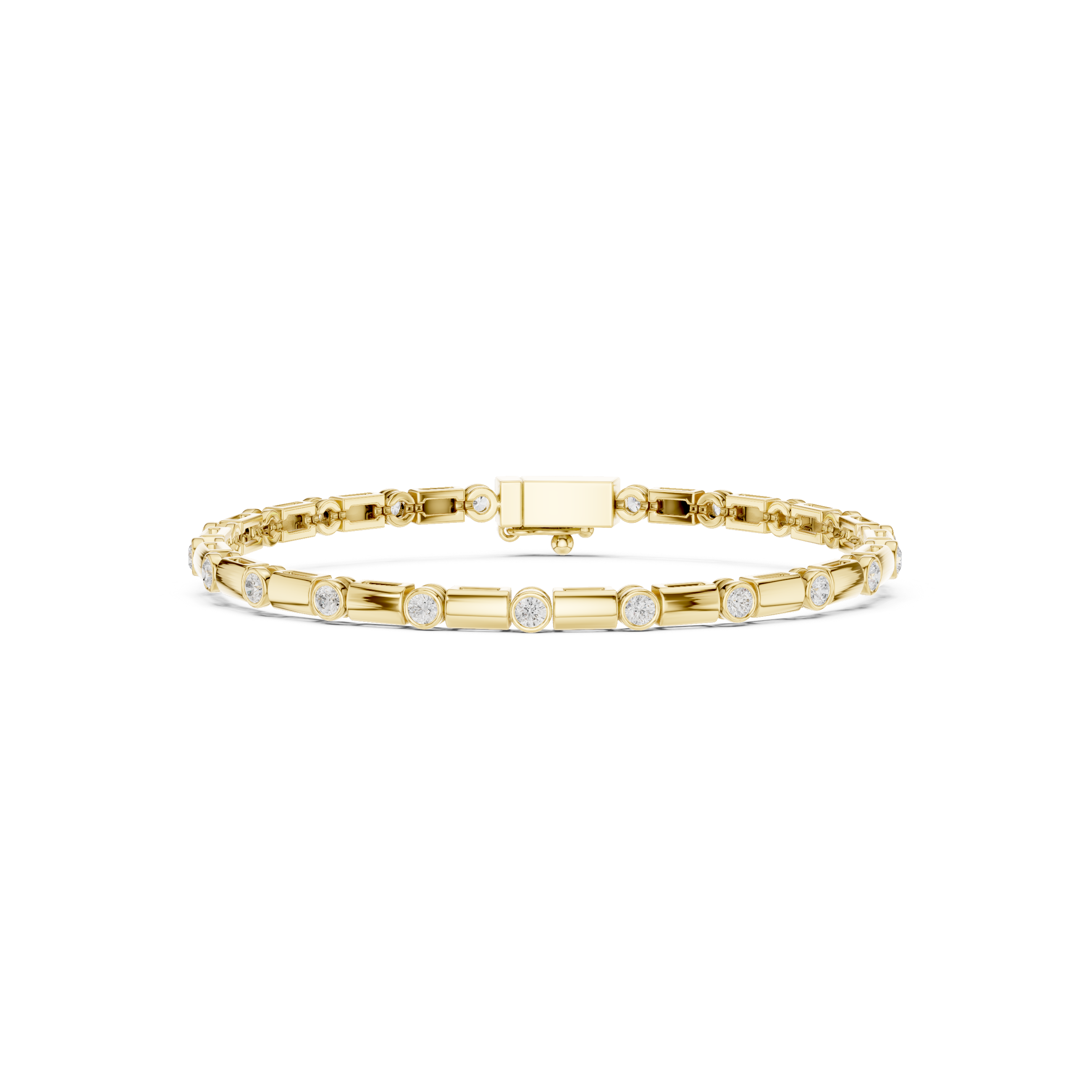 Geometry Link Tennis Bracelet