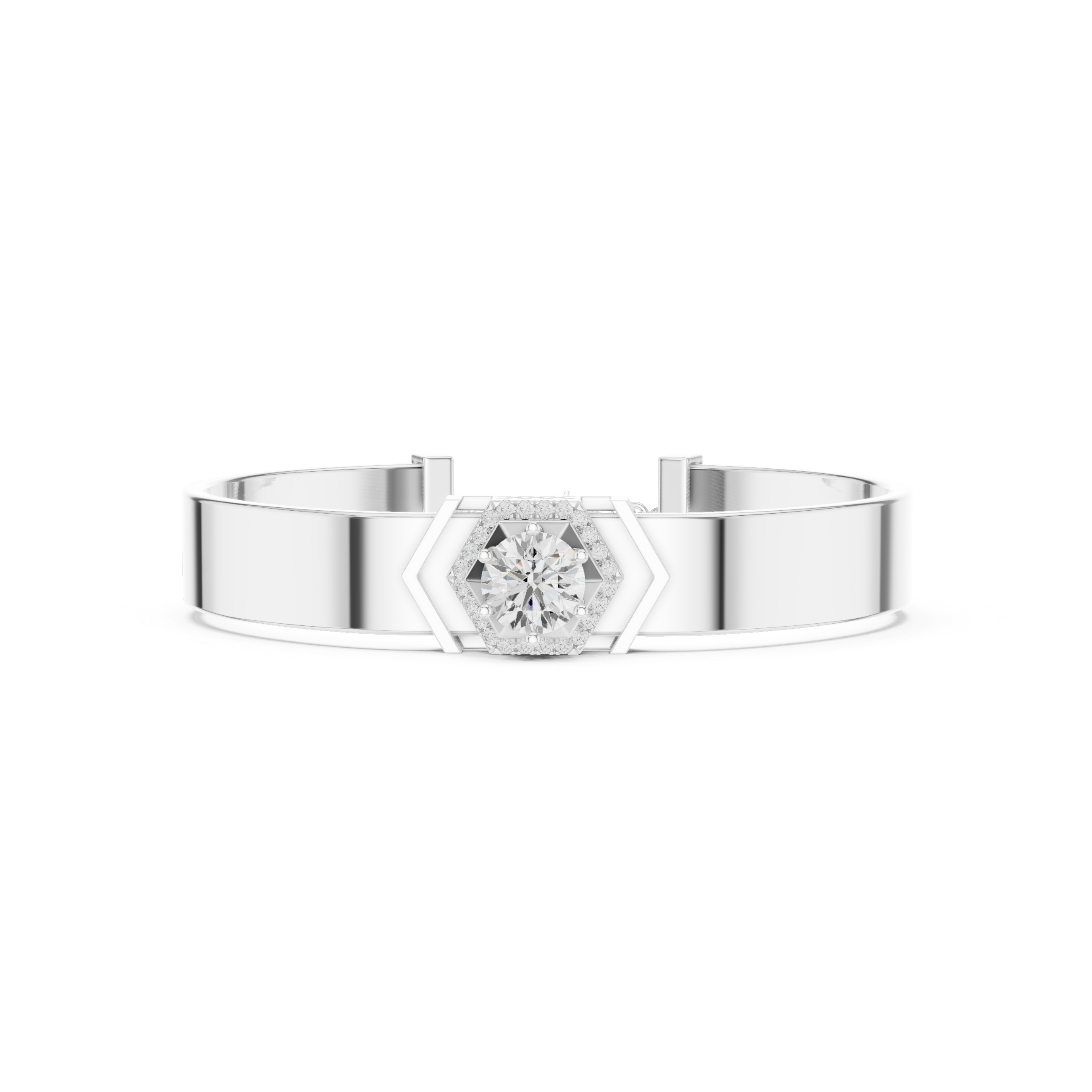 Regal Halo Cuff Bracelet