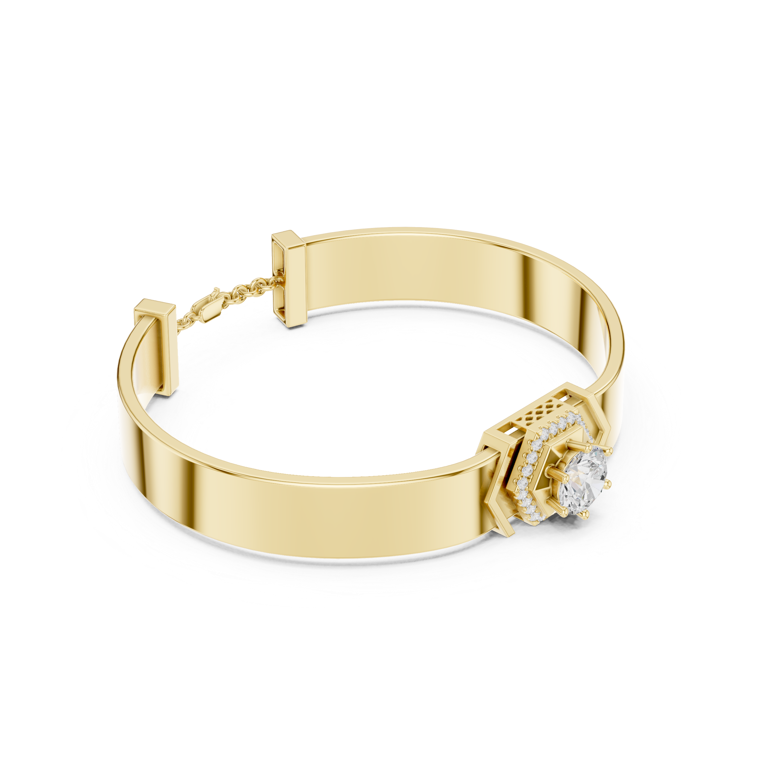 Regal Halo Cuff Bracelet