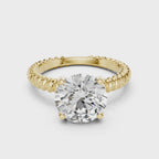Golden Weave Solitaire Ring