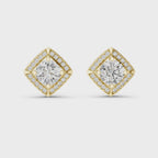 Diamond Frame Halo Studs