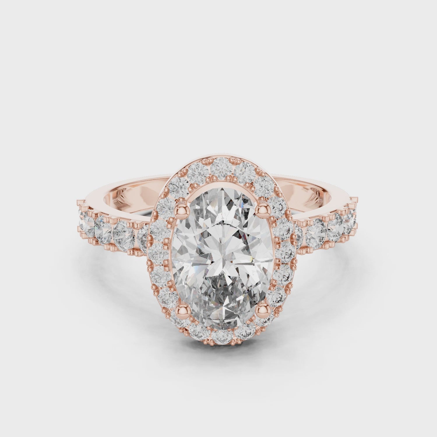 Elegant Cushion Cut Halo Diamond Ring