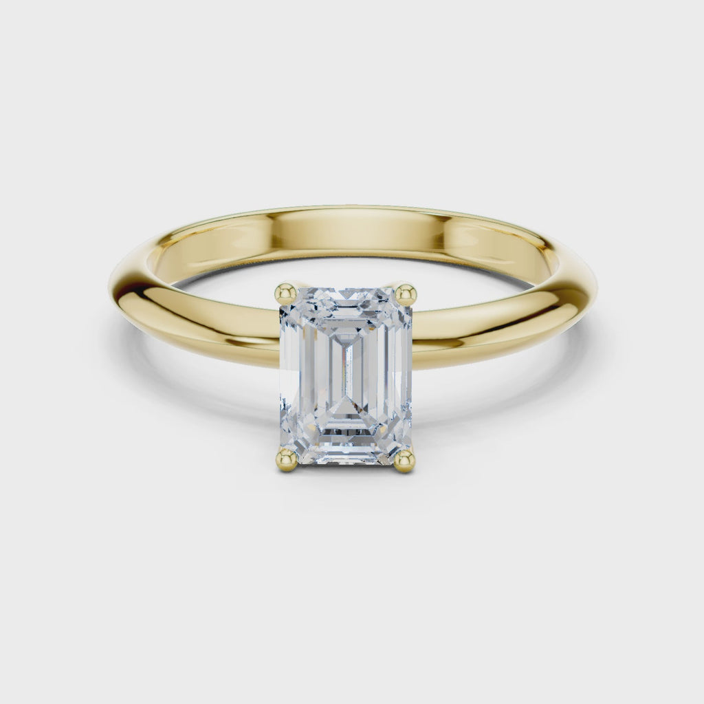 Miravel Emerald Solitaire Ring