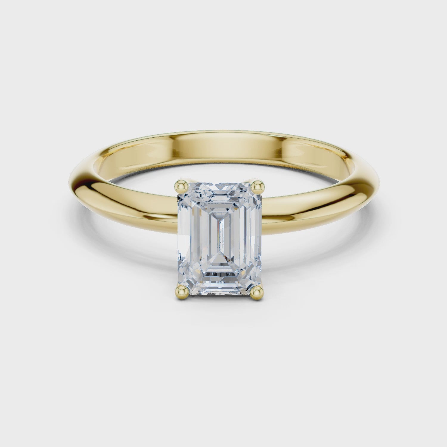 Miravel Emerald Solitaire Ring
