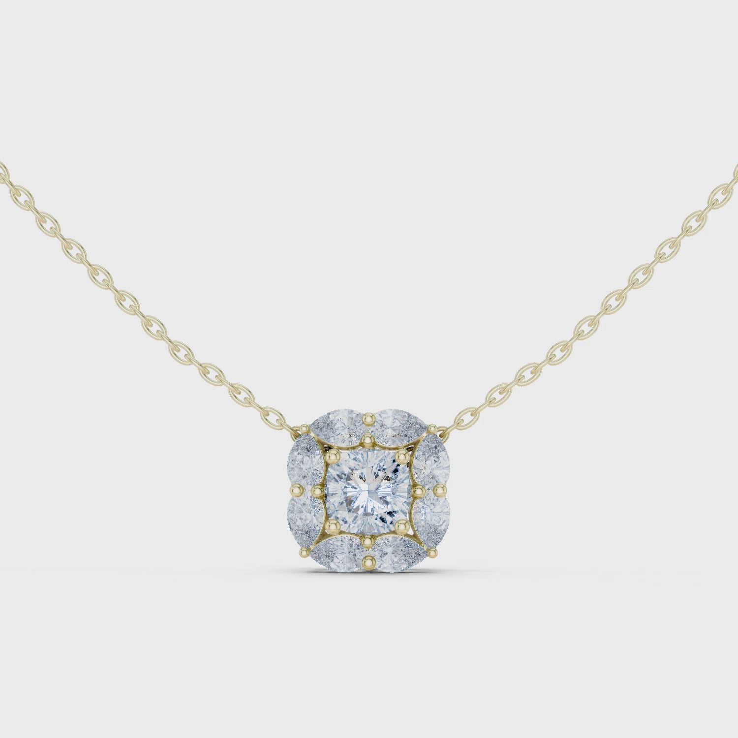 Rosette Diamond Necklace