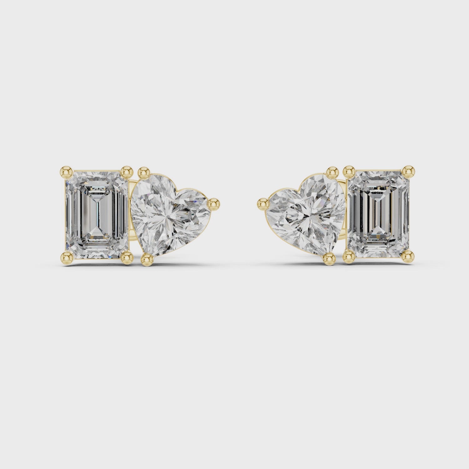 Amora Toi et Moi Diamond Stud Earrings
