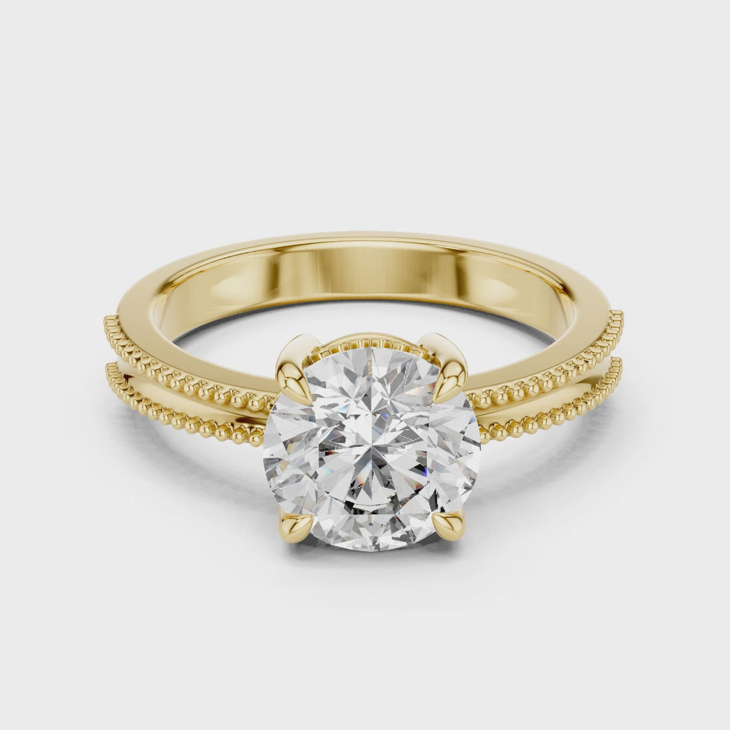 Royal Milgrain Solitaire Ring