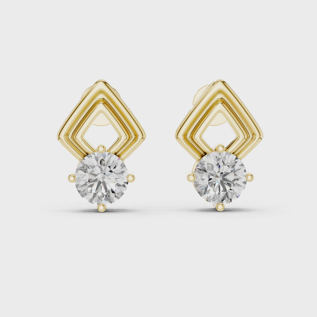 Diamond Frame Studs