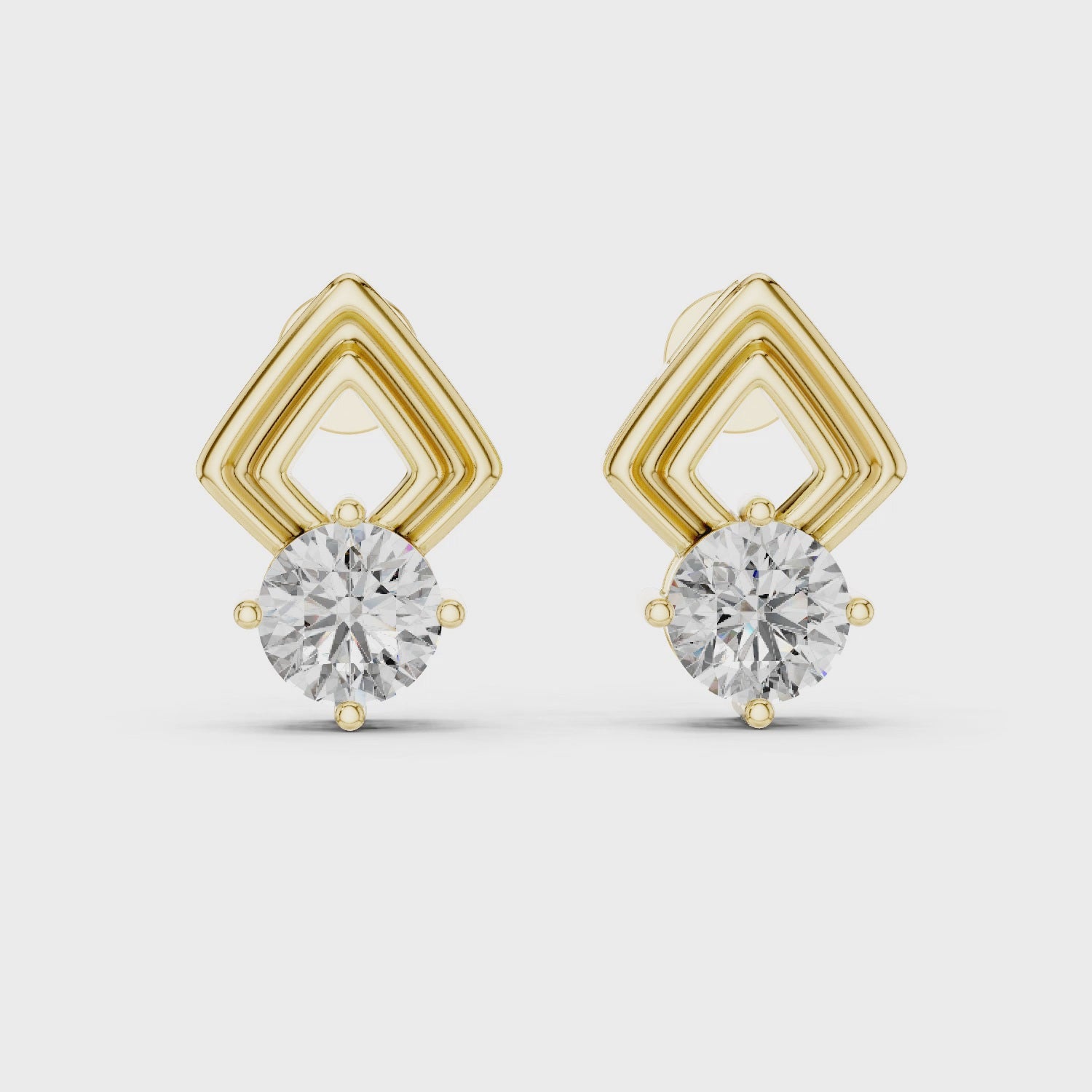 Diamond Frame Studs