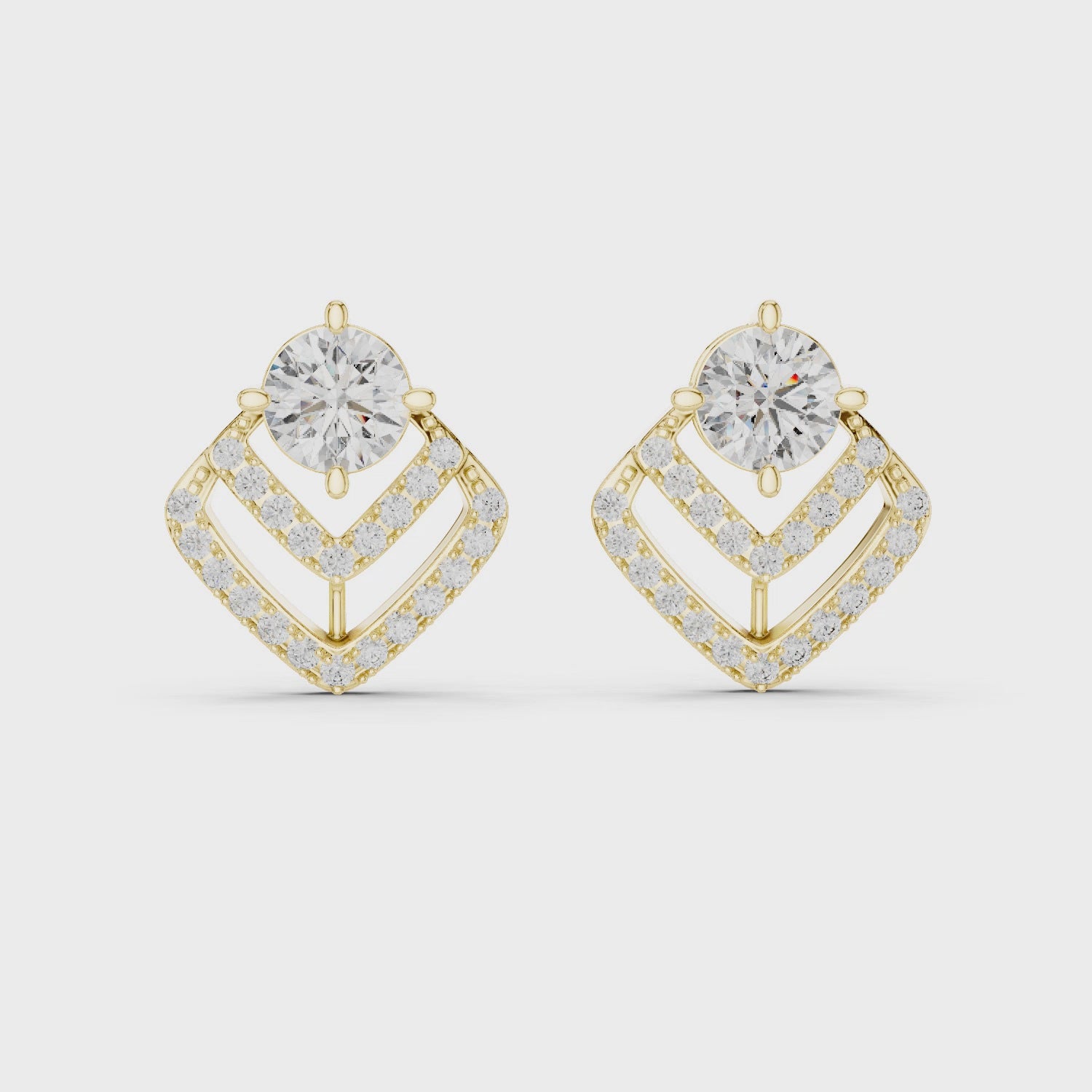 Chevron Luxe Studs