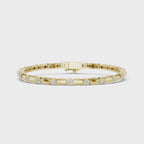 Geometry Link Tennis Bracelet