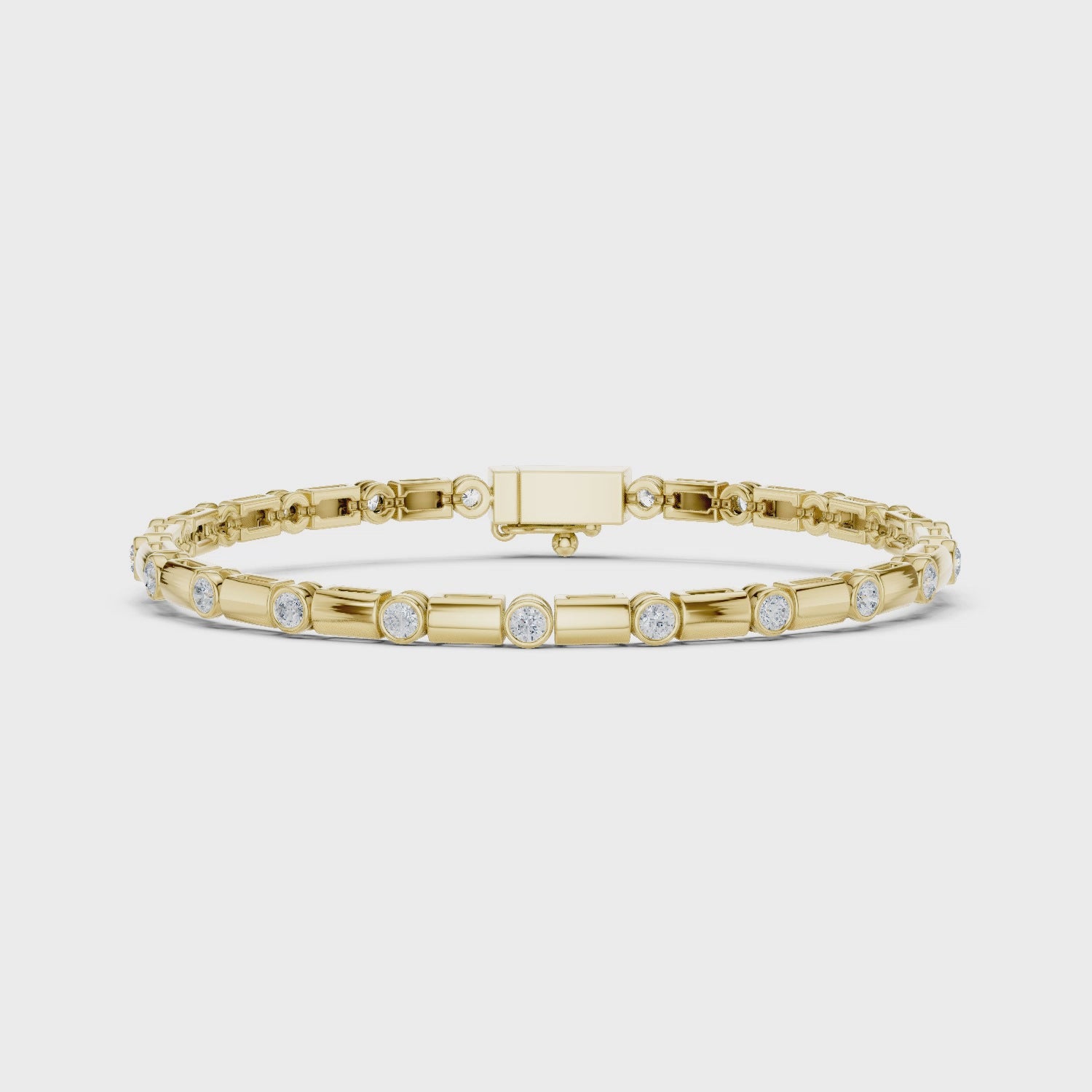 Geometry Link Tennis Bracelet