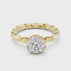 Bloom Facet Solitaire Ring